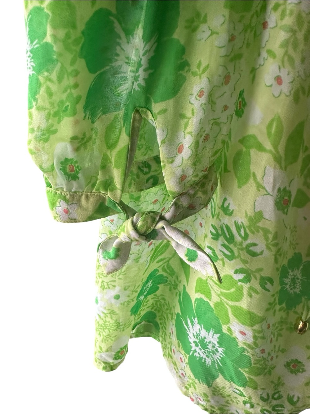 Green Floral Peasant Blouse - Brand - Picture 3 of 6